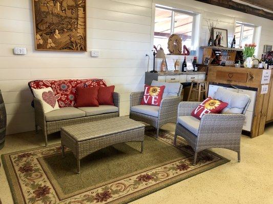 Seating in the Tasting Room