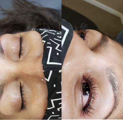 Lash lift and tint