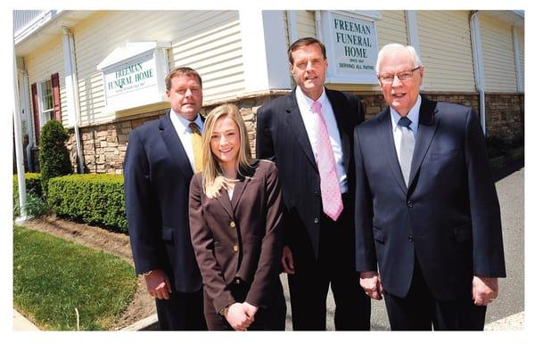 William H. Freeman, his sons, Glenn and Kevin, and his granddaughter, Natalie Freeman