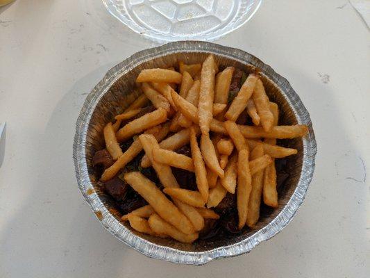 Fries with burnt ends