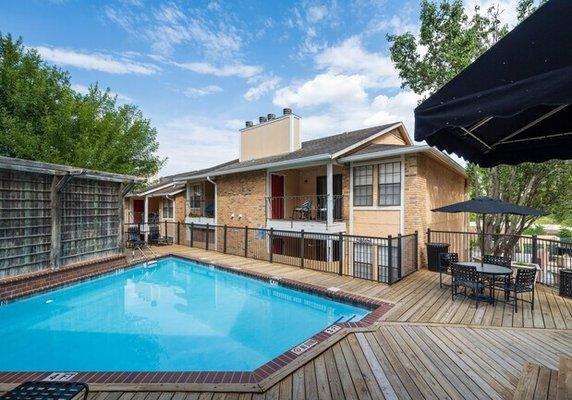 Highcrest Apartments - San Marcos, TX; Community Pool Area