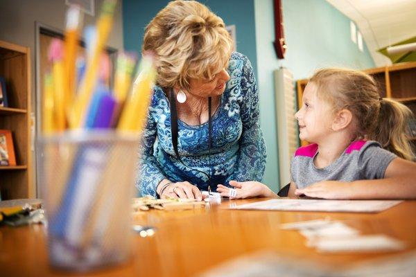 Reading specialists provide one on one support for students.