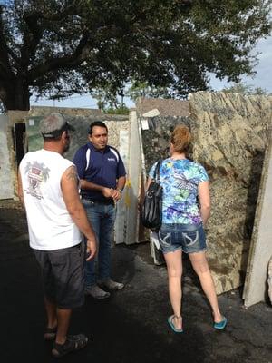 Hugo Vargas is very knowledgeable about granite and helpful on giving us a quote for a renovation.