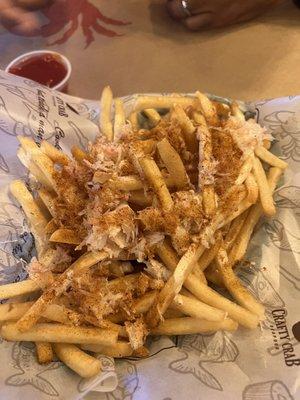 Crab meat fries