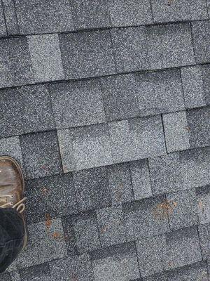 Before and after roof repairs 6/24/23