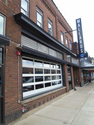 Outside of the restaurant, view looking south.