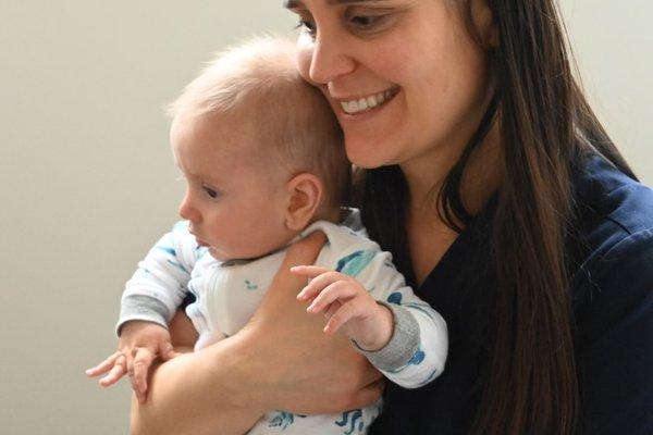 Laura Howells, IBCLC with one of her tiny patients