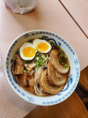 Chirasu ramen, heavy, but rich, flavorful, and filling