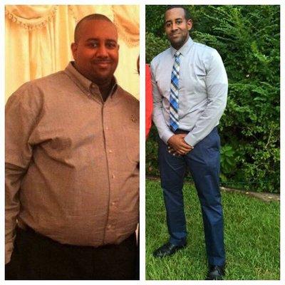 Before and after working with dee joe fitness!