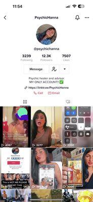 Hanna's account on Tiktok