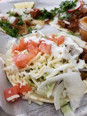 Barbacoa, Carnitas, and Picadillo Tacos