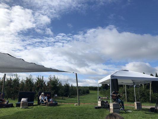 Good music and great cider on a nice warm fall day