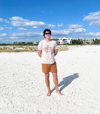 My son's first time witnessing the spectacular white sands!