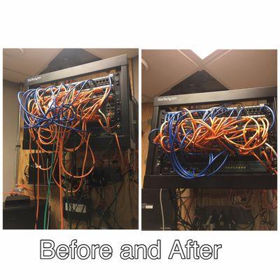 Cleaned up some cables at a client