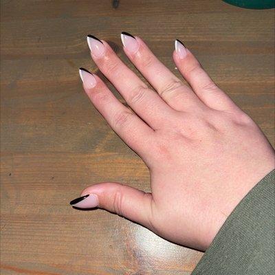 Short stiletto French tip