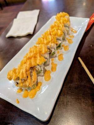 Tropical mango shrimp roll