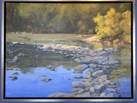 Sunrise at the Shoals, a framed 40x30 oil on canvas by Daly Smith.