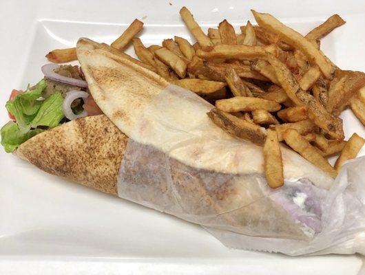 Jumbo Gyro and Fries