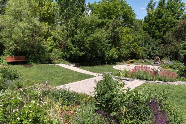 Burke Garden is one of the May Center's rentable spaces and features carefully tended floral planters