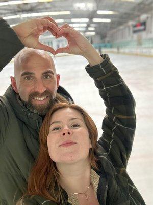 Celebrating on the rink!