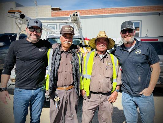 Tyler & Jesse Slade, and two employees of over 40 years.