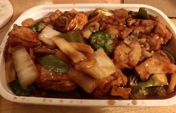 Bean curd with mixed vegetables (lots of food for the price!)