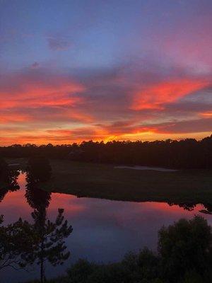 Stunning sunsets!  Every condominium has balconies with golf course views.