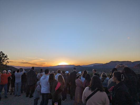 Sunset crowd