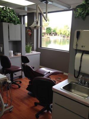 Treatment rooms overlook one of the Lakes at Dobson Ranch