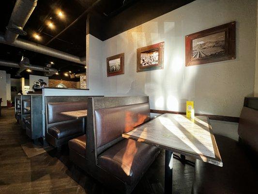 View of the dining area.