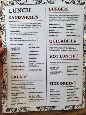 New menu.