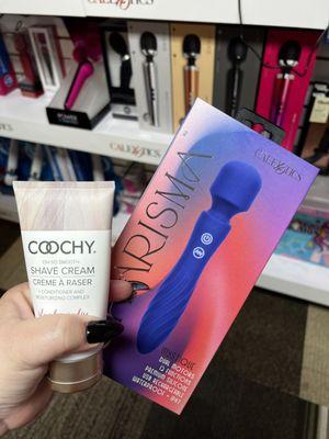 Shave cream and massager