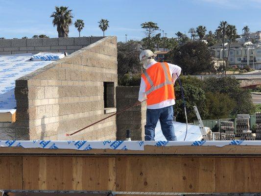 San Elijo Life Guard Tower Water Proofing