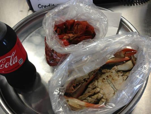 Crawfish and crab!