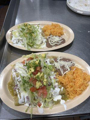 Enchiladas de pollo verde