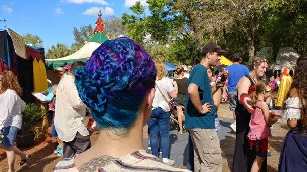 Color magic done by Paula and braids done at Ren Faire!