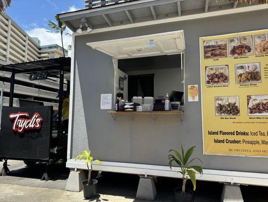 Menu and front of trailer