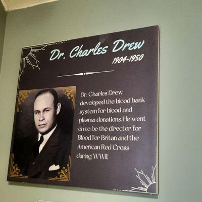 Dr. Charles Drew developed the blood bank system for blood & plasma donations