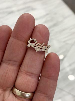 Custom Diamond name ring