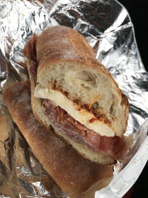 #14 PROSCIUTTO SOPRESSATA/MOZZ HOT PEPPER SPREAD $11.50 yummy and very spicy