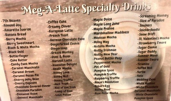 List of lattes