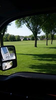 Driving range from rv park side