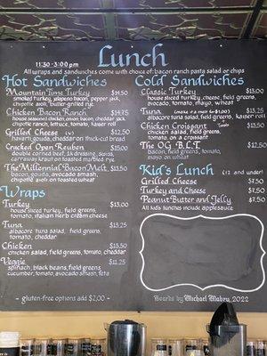 Lunch Menu