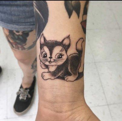 Kitten tattoo By Alyssa