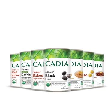 Cadia canned beans certified Organic