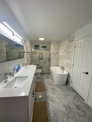 Cleaned bathroom for weekly client