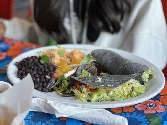 Chicken tacos plate