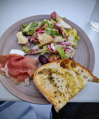 Il Mio salad and Salumeria board