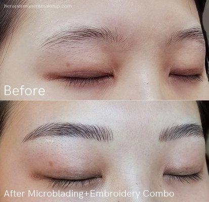 Microblading + Embroidery Combo Brows