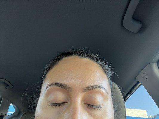 Eyebrow threading + upper lip